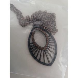 Paparazzi Bronze and Orange Necklace & Earring Set